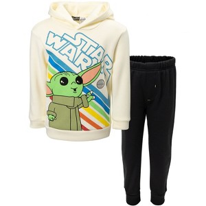 STAR WARS The Mandalorian Baby Fleece Pullover Hoodie and Pants Outfit Set Infant - 1 of 4