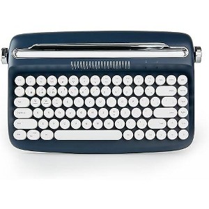 YUNZII ACTTO B303 Wireless Typewriter Keyboard, Bluetooth Connection, Cute Retro Aesthetic Design with Integrated Stand (B303, Midnight) - 1 of 4