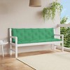 vidaXL Indoor/Outdoor Bench Cushions 2 pcs, Non-slip, Water-Repellent, Green 70.9"x19.7"x2.8" - 2 of 4