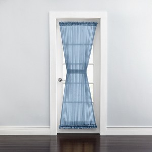 BrylaneHome BH Studio Sheer Voile Door Panel With Tiebacks - 1 of 4