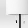 Reeded Metal Stick Lamp with Dual Socket Black: ETL Listed, No Assembly - Threshold™ - 4 of 4