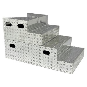 Chrome Plated Deluxe Breakable Ring Stairs for WWE & AEW Wrestling Action Figure Rings - 1 of 2