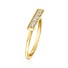 Pure Collection by Ross-Simons 0.25 ct. t.w. Lab-Grown Diamond Bar Ring in 18kt Gold Vermeil - 3 of 4
