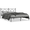 vidaXL Metal Bed Frame without Mattress with Headboard Black 59.1"x78.7" - 2 of 4
