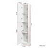 NicBex Corner Bookshelf 5 Tier Rounded Shelf Fronts Compact Bookcase for Small Spaces Living Room Bedroom Storage - 3 of 4