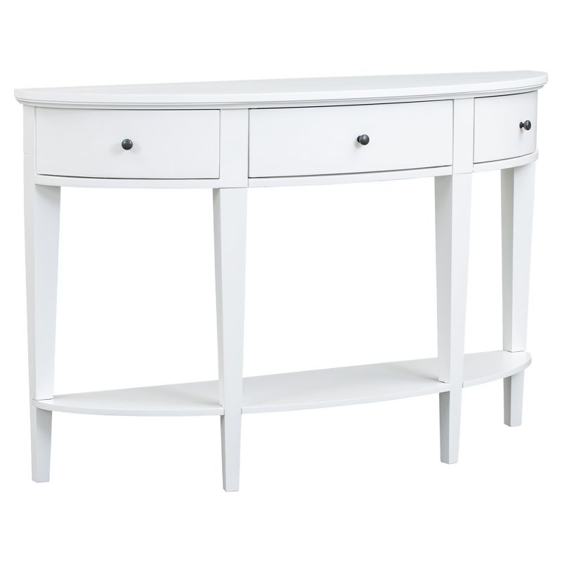 Modern Curved Console Table Sofa Table with 3 Drawers and 1 Shelf-ModernLuxe, 5 of 11