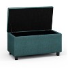 NicBex Modern Ottoman with Storage Design, Ottoman Foot Rest with Tufted Top and Stitching Detail for Bedroom, Living Room, Blue - 4 of 4