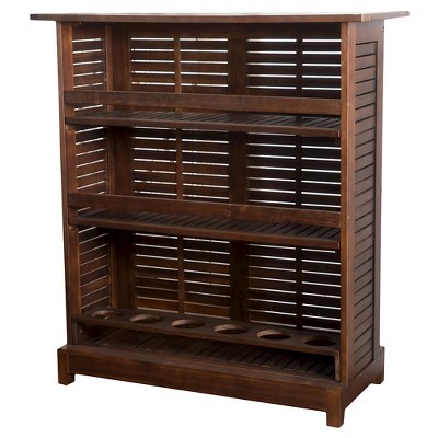 Riviera Acacia Wood Bar - Rich Mahogany - Christopher Knight Home