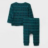 Baby Boys' Checkered Cozy Ribbed Top & Bottom Set - Cat & Jack™ Green - image 2 of 4