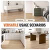 VEVOR Interlocking Vinyl Floor Tiles 48 x 7.3 inch, 10 Tiles 5.5mm Thick Snap Together, Natural Wood Grain DIY Flooring for Kitchen, Wood Color - 3 of 4