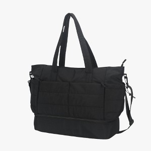 Hynes Eagle Quilted Travel Tote-Black - 1 of 4