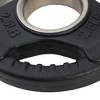 HolaHatha 2.5-Pound Olympic Rubber Coated Solid Cast Iron Weight Plate with Tri Grip Handle for Full Body Strength Training Workouts, Black - 4 of 4