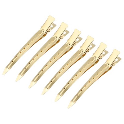Unique Bargains Metal Non-Slip Durk Bill Hair Clip 3.54"x0.59" 6 Pcs