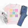The Juniper Shop Checkered Bunny Outline Coquette Youth Short Sleeve Tee - 4 of 4