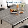 3-Piece Dining Table Set,Modern Kitchen Table Set for 2,Dining Table and Chairs for 2 with Metal Frame,Storage Rack,Square Table and 2 Padded Chairs - 4 of 4