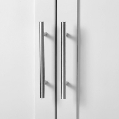 Savannah 31" White MDF Wall-Mounted Bathroom Cabinet with Chrome Hardware