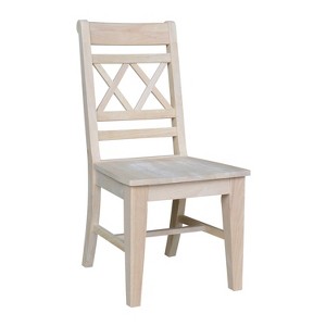 International Concepts Canyon Collection Set of Two Double X- Back Chairs - 1 of 4
