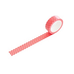 Jollity & Co. - Check It! Cherry Crush Washi Tape - Pack of 1 Roll Of Washi Tape, 10 Meters - 1 of 3