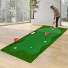 Costway 10 x 3.3/5 FT Golf Putting Green Professional Golf Training Mat with 2 Golf Balls - 2 of 4