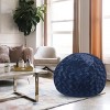 GlasFlength Bean Bag Seats Comfortable Premium Faux Fur Lounge Chair with Dual Layer Foam for Living Room Bedroom, Blue, 45"*45"*30" - 2 of 4