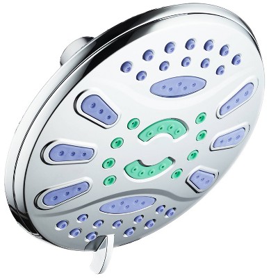 7" Six Setting Elite High Pressure Ultra Luxury Rainfall Shower Head Chrome - AquaDance