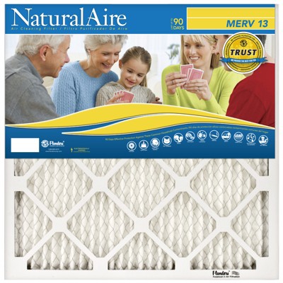 NaturalAire 14 in. W X 25 in. H X 1 in. D Polyester 13 MERV Pleated Air Filter (Pack of 12)