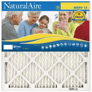 NaturalAire 14 in. W X 25 in. H X 1 in. D Polyester 13 MERV Pleated Air Filter (Pack of 12) - 1 of 1