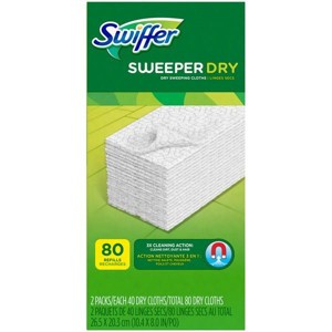 Swiffer Mega Pack Sweeper Dry Sweeping Pad Refills, Unscented - 80 Count - 1 of 4