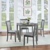 NicBex Dining Room Table Set for 4 Morden Dining Table with MDF Tabletop, 4 Vertical Slatted Backrest Chair for Dining Room - 3 of 4
