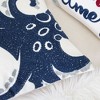 PAGED 20" Square Pillow, Bed Pillow with Blue Octopus and Removable Cover, Decorative Throw Pillow for Bed, Sofa - 4 of 4