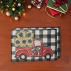 Unique Bargains Christmas Place Mats Sunflower Truck Flax Multicolor 13"x17.7" 2 Pcs - 2 of 4