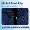 15FT Outdoor Double-Sided Large Patio Umbrella with Base, Rectangle Market Umbrella Outside Umbrellas for Poolside Lawn Backyard - 4 of 4