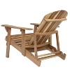 CAVINAS Outdoor Modern Foldable Patio Adirondack Chairs,Extendable Patio Furniture Lounge Chair for Garden,Backyard,Balcony,Natural - 4 of 4