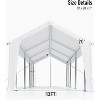 Windproof Carport Top Replacement Cover Heavy-Duty Garage Top Tent Shelter Tarp Waterproof & UV Protected (Top Cover ONLY, Frame Not Included) - 3 of 4