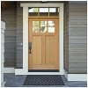 Kate Aurora Lattice 18 in. x 30 in. Wrought Iron Designed Non Skid Rubber Outdoor Door Mat - Black - 3 of 3