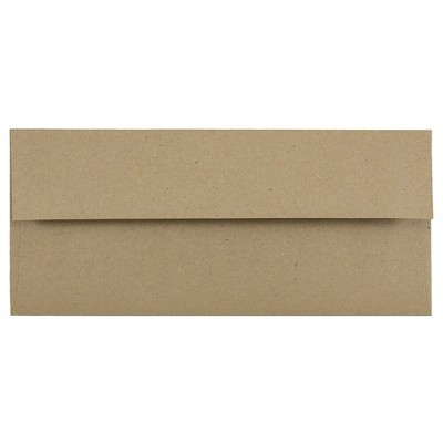 JAM Paper #10 Business Envelopes 4.125 x 9.5 Brown Kraft Paper Bag 6314842B