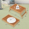 Attop Bed Tray Table with Folding Legs,Bamboo Breakfast in Bed for TV Table, Laptop Computer Tray,Eating,Snack Tray - 3 of 4