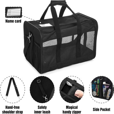 Medium Black Soft-Sided Airline Approved Pet Carrier