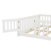 Kumasinova Twin/Full/Queen Toddler Floor Bed,Floor Bed Frame with Safety Guardrails and Door,Montessori Floor Bed Frame for Kids,Wood Slats Support - 4 of 4