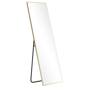 WallBeyond 64"x21" Square Aluminum Leaner Mirror with Kickstand - 1 of 4