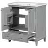 ChicFurnit Bathroom Vanities for Bathroom Vanity with Sink Combo One Cabinet and Six Drawers Solid Wood and MDF Board, Gray, 36"*18"*34.5" - 2 of 4