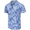 Men's Casual Cuban Short Sleeve Button Down Beach Shirt with Pocket - 2 of 4