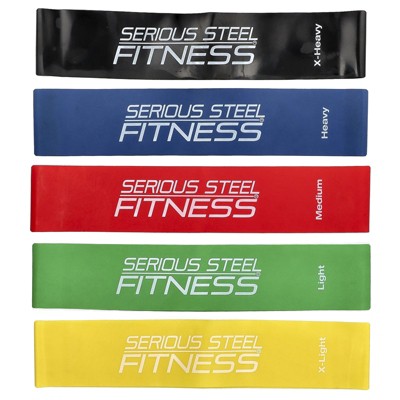 Serious Steel Fitness 12 Inch Mini Loop Pack, 5 Count