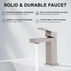 JANSNO Square Single Hole Bathroom Faucet with Pop-Up Drain and Water Supply Hoses - 4 of 4