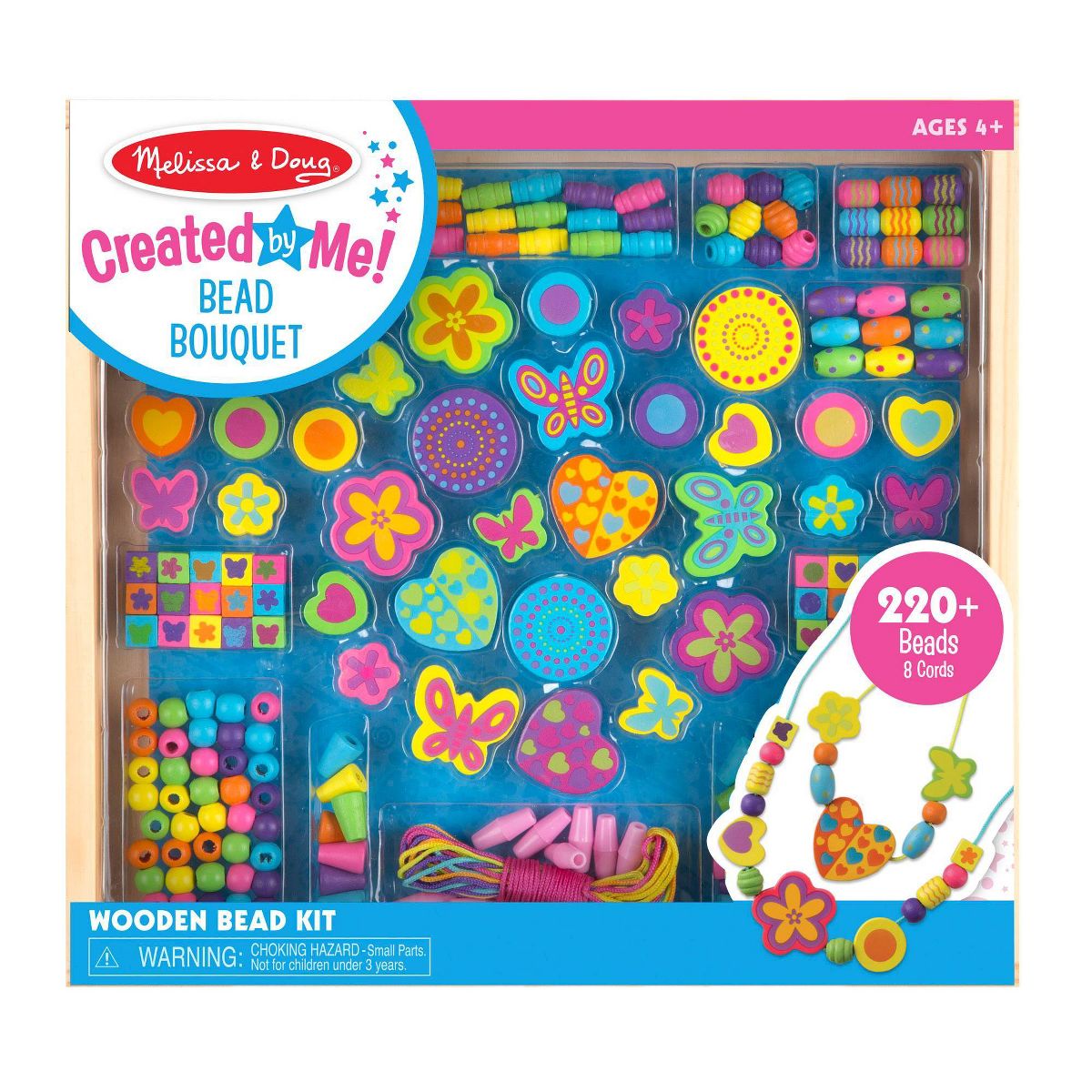 Melissa & Doug Bead Bouquet Deluxe Wooden Bead Set With 220+ Beads for Jewelry-Making: Craft Activity for Kids - thumbnail 3