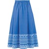 Collections Etc Stylish Border Print Full Skirt with Elasticized Waist - 2 of 4