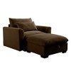 Modular Corduroy Sofa with Storage Ottoman & Deep Seat - 4 of 4