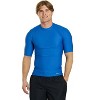 Sporti Sporti Men's S/S UPF 50+ Sport Fit Rash Guard Aqua Blue/Grey X-Large - 2 of 4