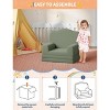 Kids Couch, 2 in 1 Comfy Toddler Couch Fold Out, Convertible Sofa to Lounger Foam Kids Chair - 4 of 4