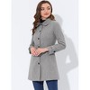 INSPIRE CHIC Women's Peter Pan Collar Single Breasted Winter Long Overcoat - 3 of 4